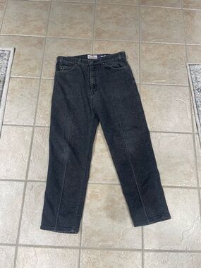 VTG Levi Strauss Signature 540 Relaxed Fit Denim Jeans Black Gray 34x29 Cotton